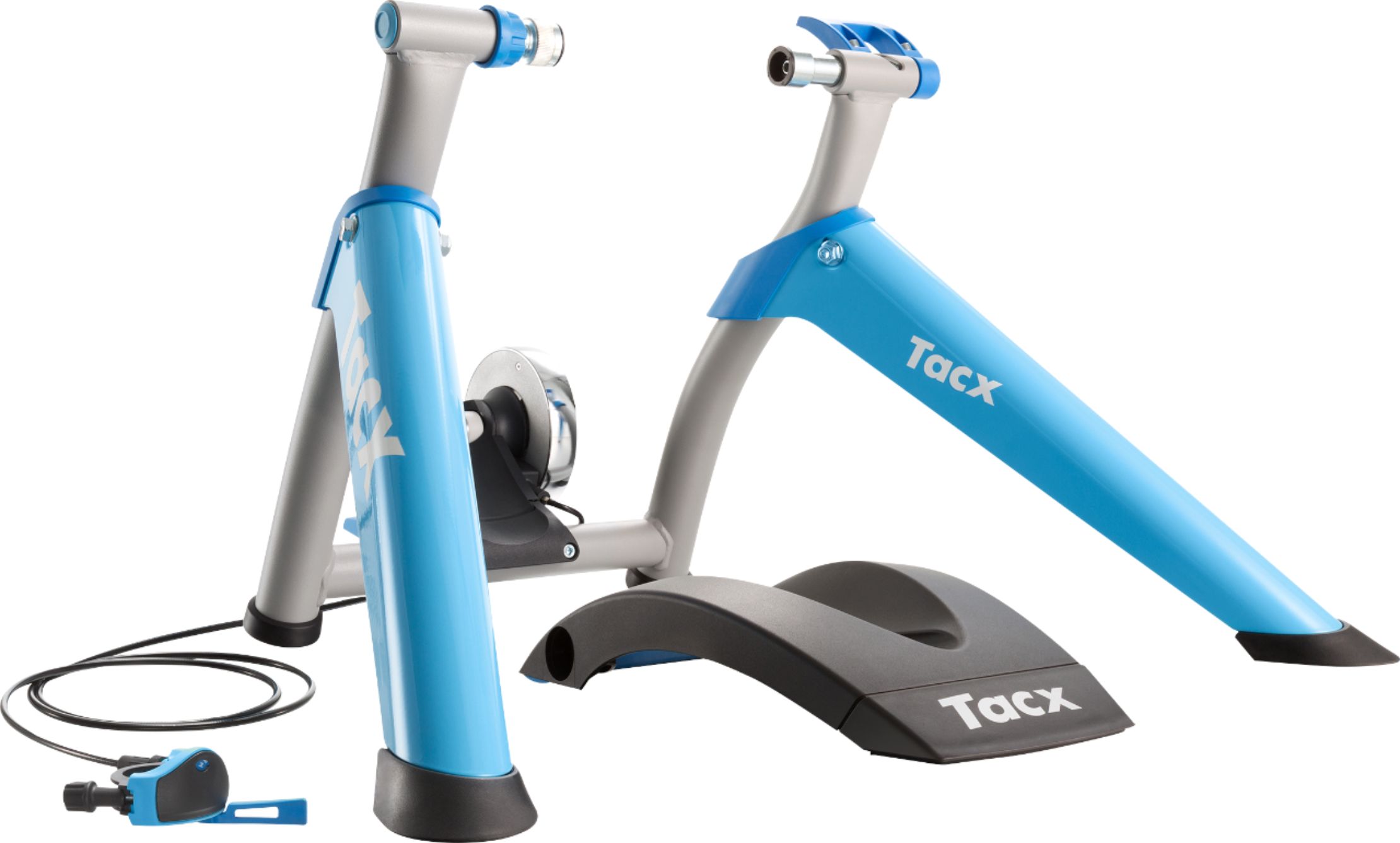 Angle View: Tacx - Satori Smart Bicycle Trainer - Black and Blue