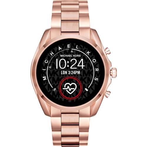 Michael Kors - Gen 5 Bradshaw Smartwatch 44mm Stainless Steel - Rose Gold with Rose Gold Pave Band