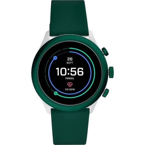 Fossil Sport Smartwatch - 43mm Dark Green Silicone