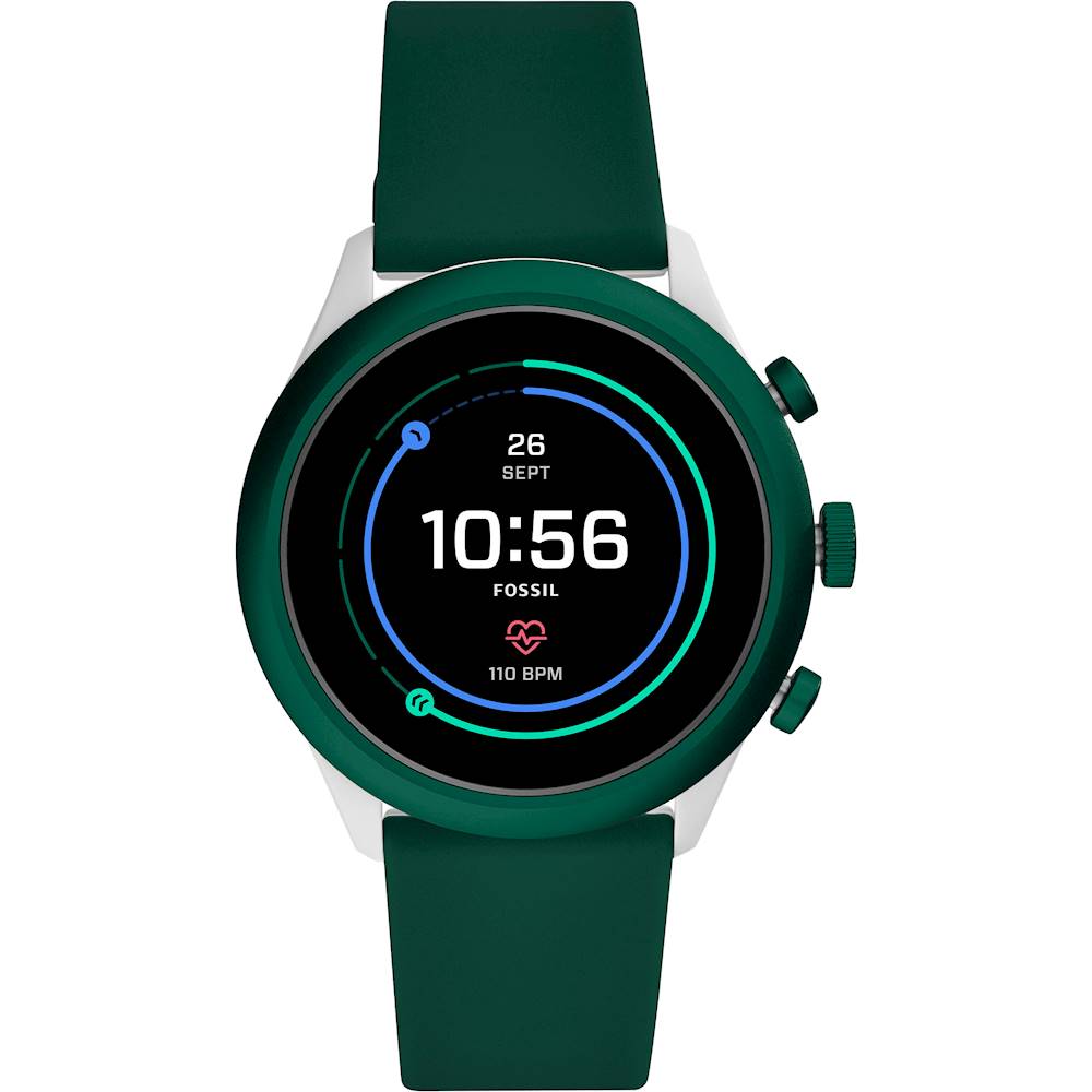 Customer Reviews: Fossil Sport Smartwatch 43mm Aluminum Dark Green with ...
