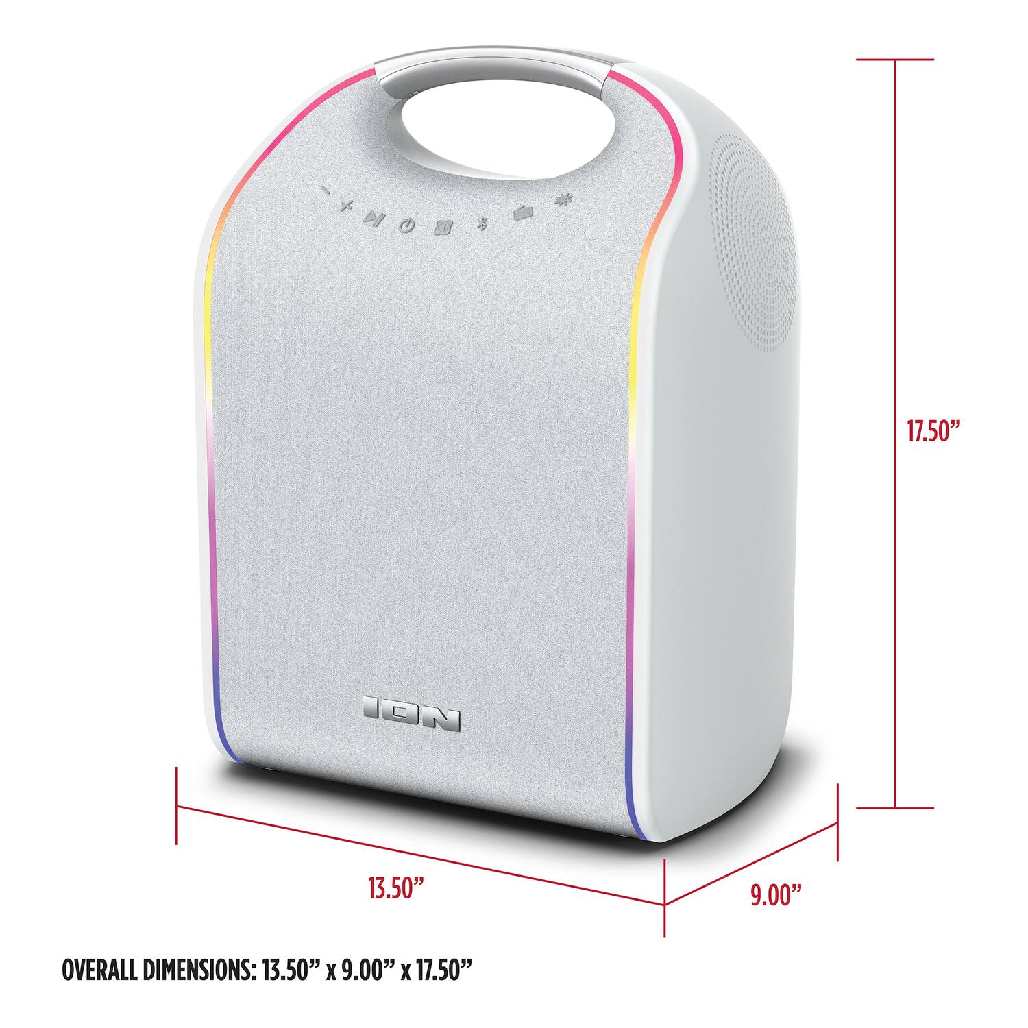 17.50" ION 13.50" 9.00" OVERALL DIMENSIONS: 13.50" X 9.00" X 17.50"
