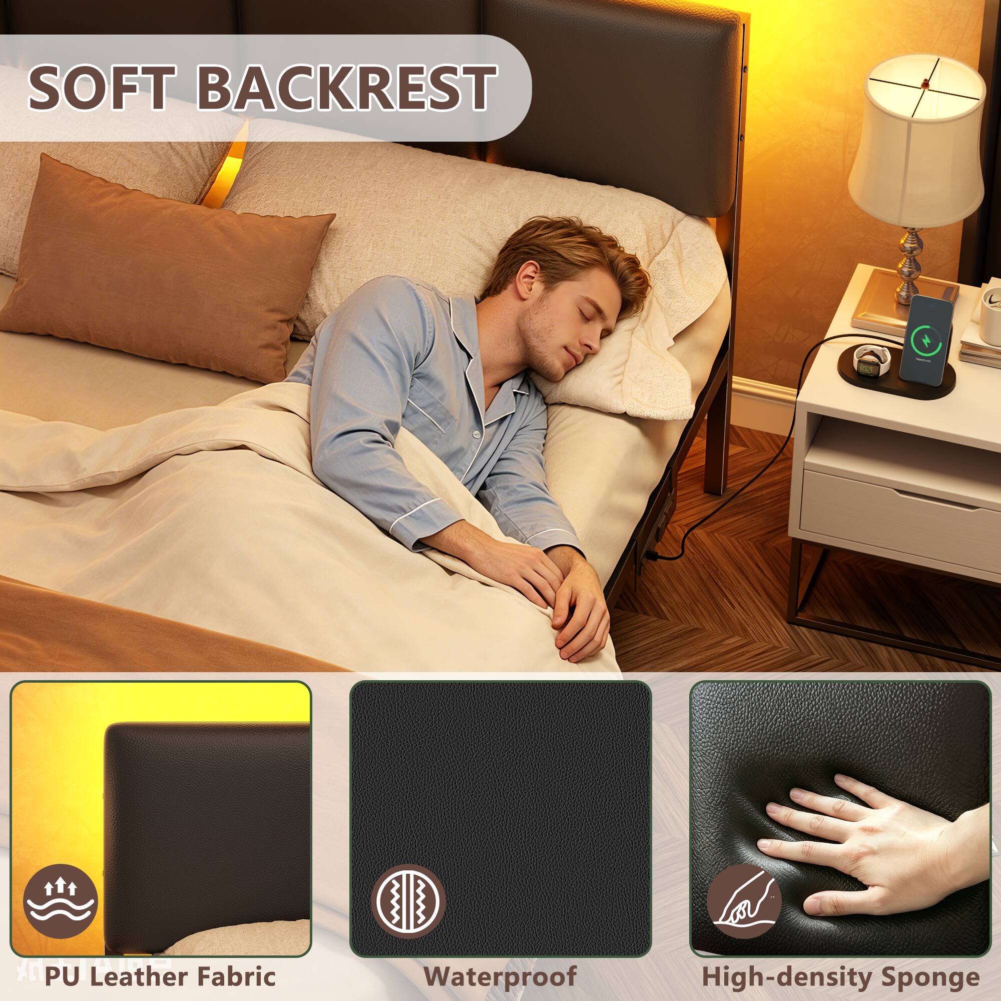 SOFT BACKREST

PU Leather Fabric
Waterproof
High-density Sponge