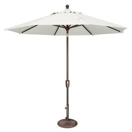 Mondawe - 9' Octagon Patio Umbrella Push Button Tilt Bronze Frame - Natural