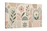 FC Design - Large Canvas 24x36" Geometric Floral Pastel Lattice Pattern Art Painting Home Wall Décor - MultiColor