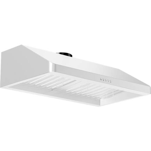 Left View: ZLINE - 30" Externally Vented Range Hood - Brushed Stainless Steel