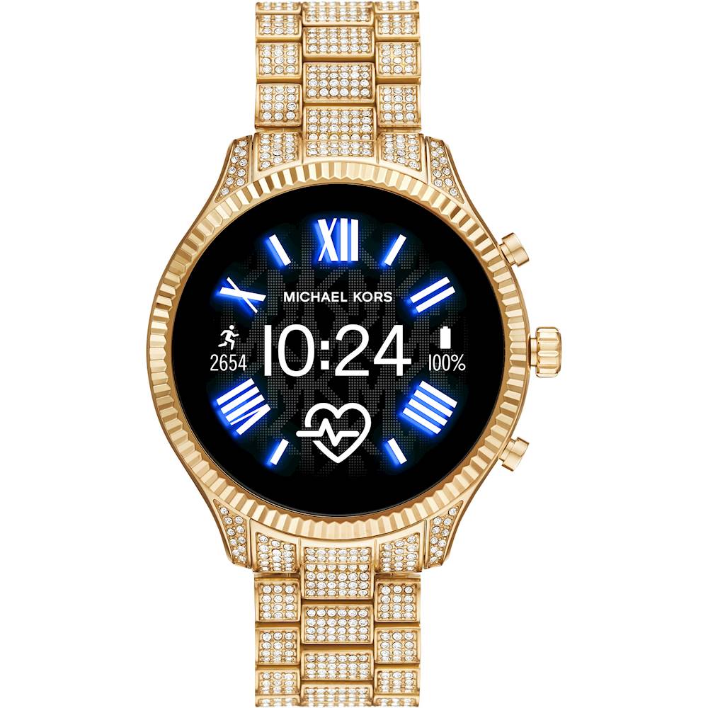 Michael Kors Access Lexington 2 Smartwatch 44mm Stainless Steel Gold with  Gold Band MKT5082 - Best Buy