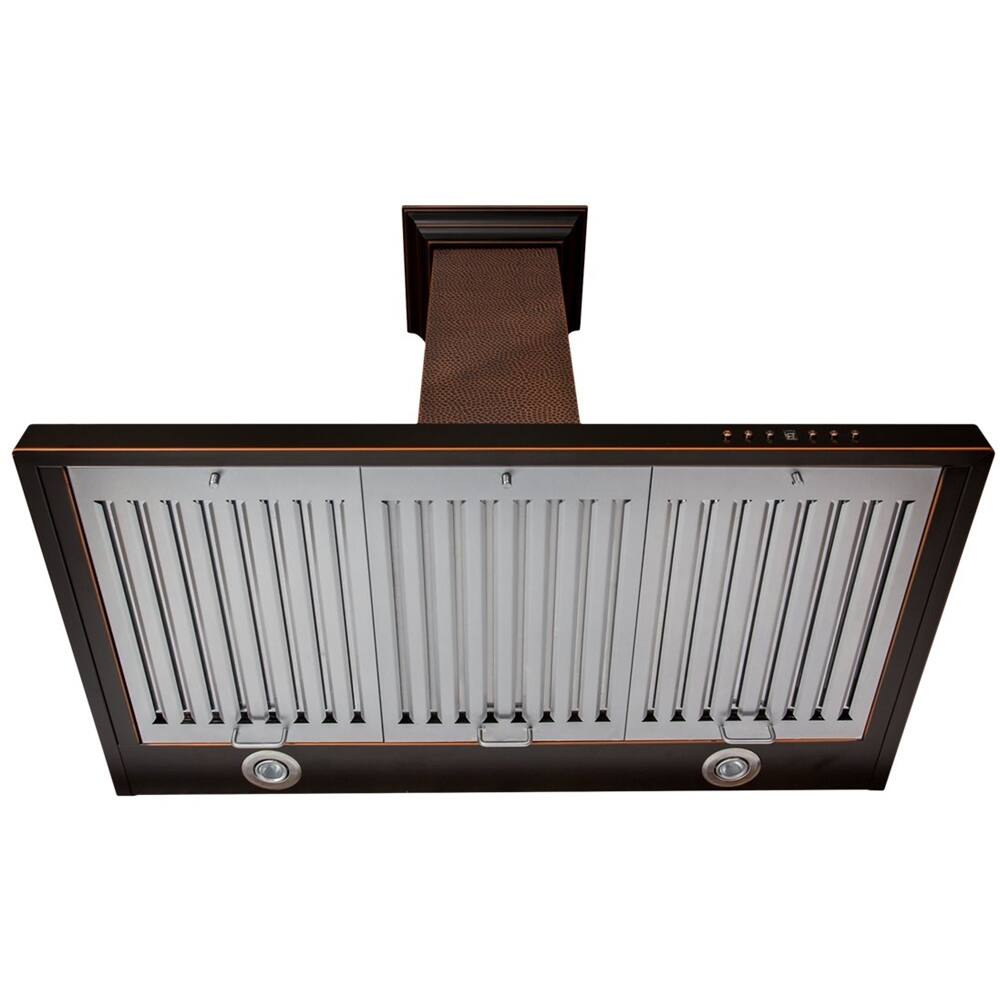 Alt View 14. ZLINE - Designer Copper 30" Externally Vented Range Hood - Hand Hammered Copper.