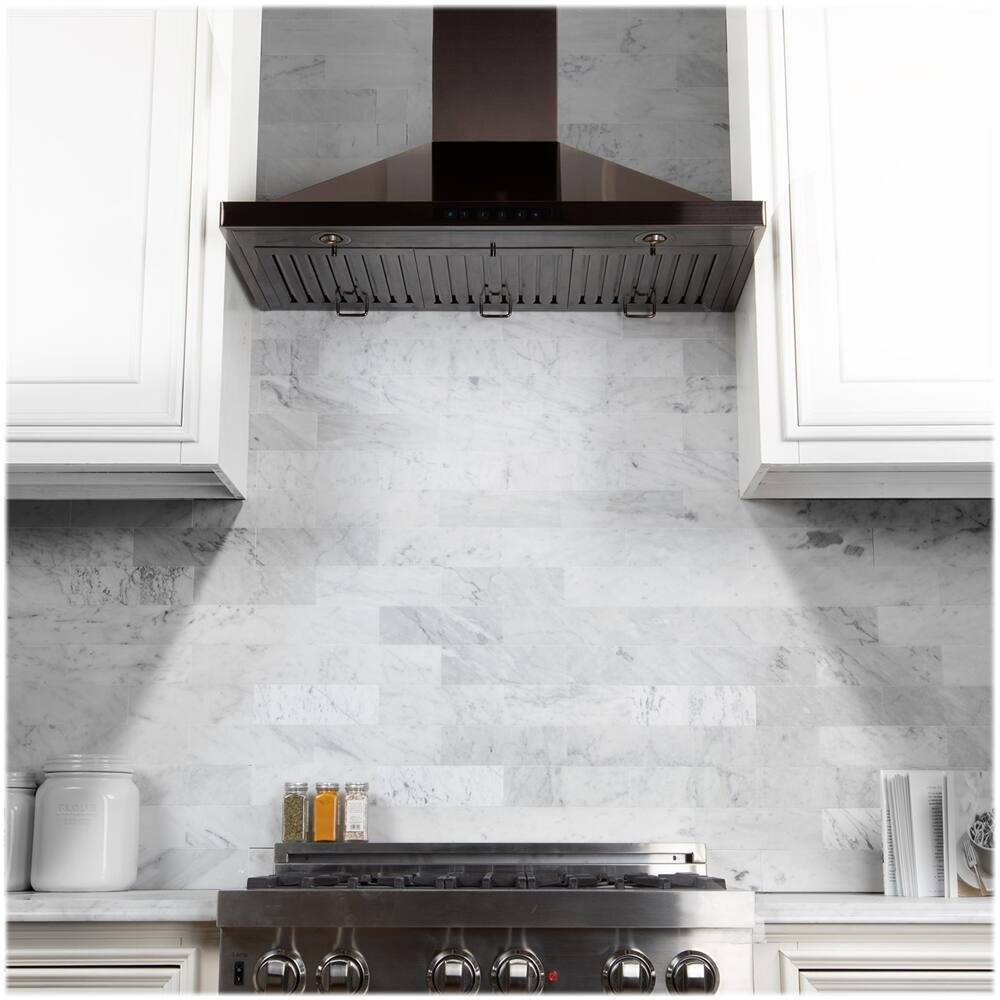 Alt View 13. ZLINE - 42" Externally Vented Range Hood - Black stainless steel.