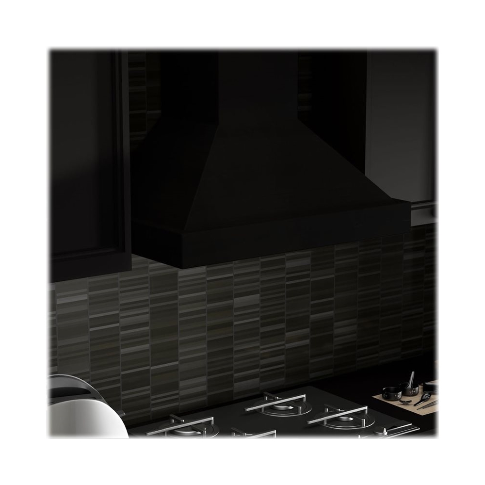 ZLINE Wooden Wall Mount Range Hood in Black - Includes Motor - KBCC, 30 inch