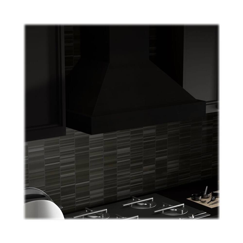 Alt View 13. ZLINE - Designer Wood 30" Externally Vented Range Hood - Black Painted.