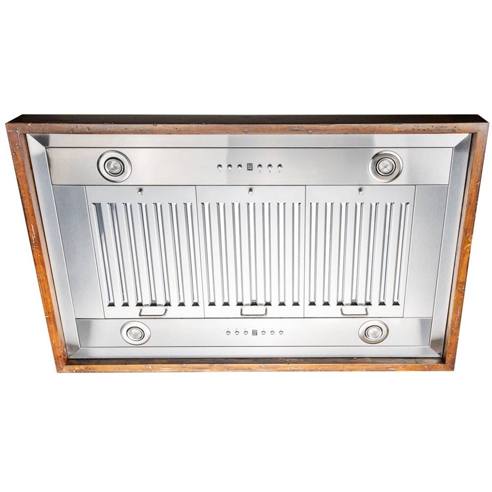 Best Buy ZLINE Designer Wood 36" Externally Vented Range Hood