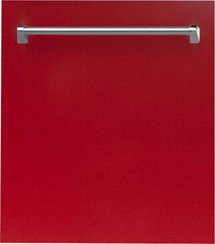 ZLINE - 24" Compact Top Control Built-In Dishwasher with Stainless Steel Tub, 40 dBa - Red Gloss