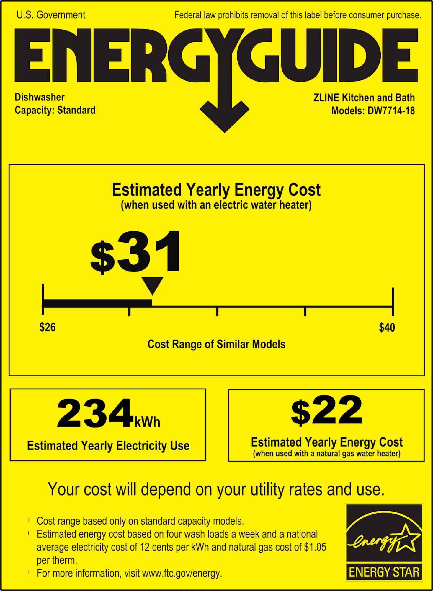 Best Buy ZLINE 18" Compact Top Control BuiltIn Dishwasher with