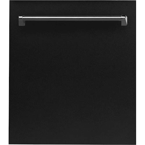 ZLINE - 24" Compact Top Control Built-In Dishwasher with Stainless Steel Tub, 40 dBa - Black Matte