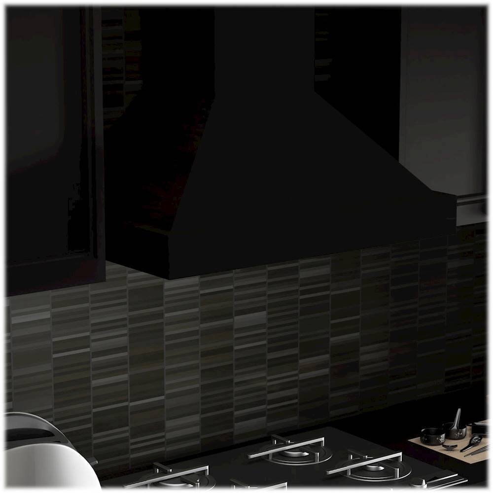 Alt View 12. ZLINE - Designer Wood 36" Externally Vented Range Hood - Black Painted.