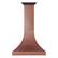 Front. ZLINE - Designer 30" Externally Vented Range Hood - Hand Hammered Copper.