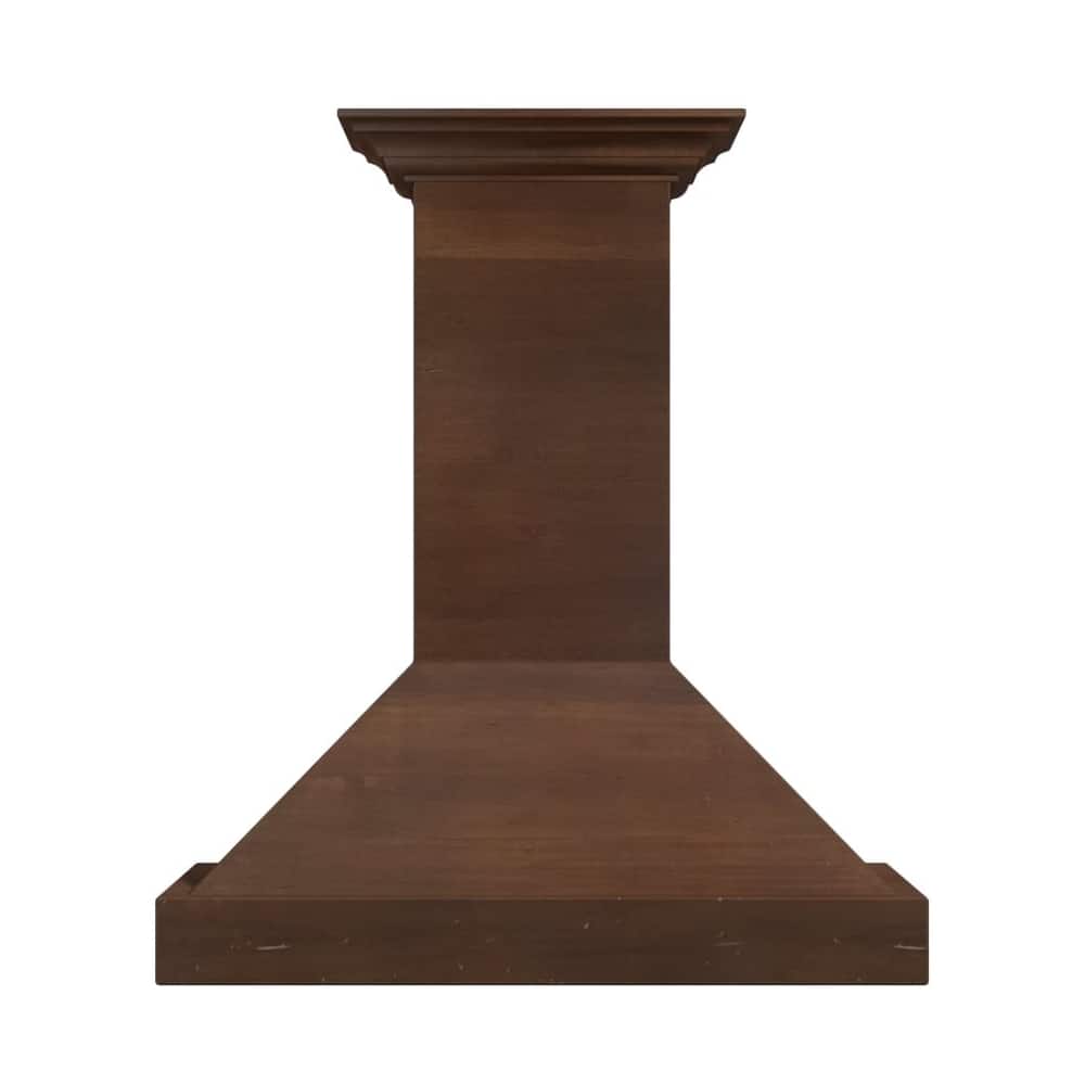 Front. ZLINE - Designer Wood 30" Externally Vented Range Hood - Walnut/Antigua.