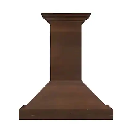 Front. ZLINE - Designer Wood 30" Externally Vented Range Hood - Walnut/Antigua.