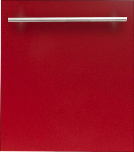 ZLINE - 24" Compact Top Control Built-In Dishwasher with Stainless Steel Tub, 40 dBa - Red Gloss