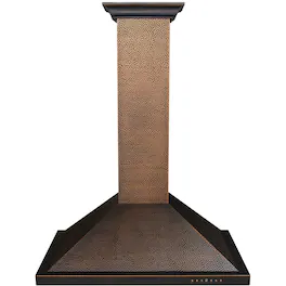 ZLINE - 36 inches - Externally Vented - Wall Range Hood - Hand Hammered Copper