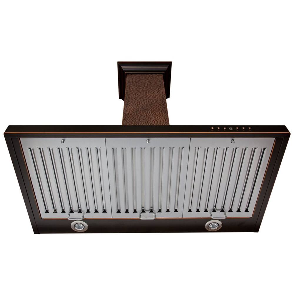 Alt View 13. ZLINE - Designer Copper 36" Externally Vented Range Hood - Hand Hammered Copper.
