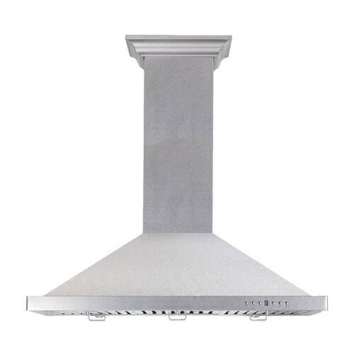 ZLINE 36 in. 760 CFM Designer Series Snow Finished Stainless Steel Wall Mount Range Hood (8KBS-36)