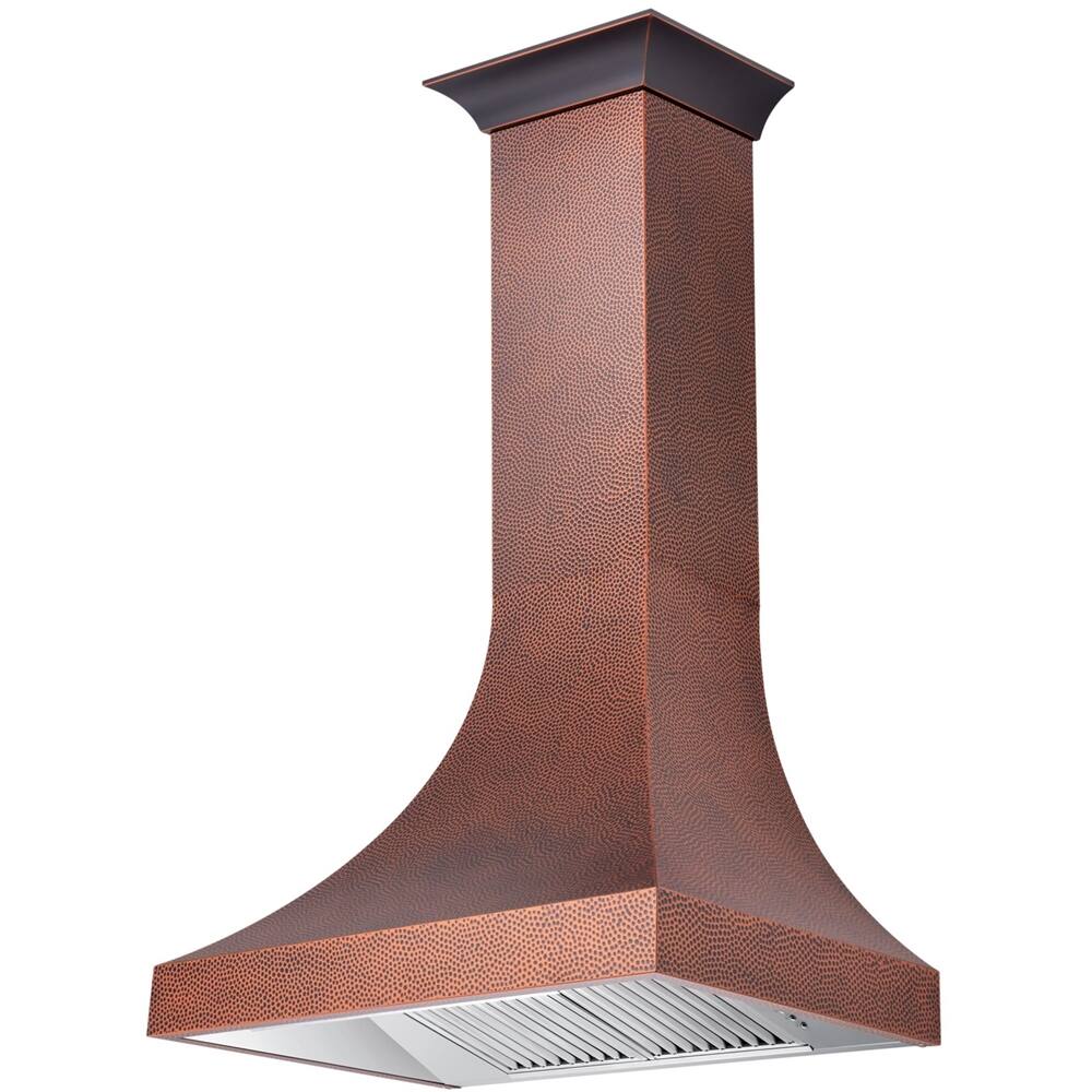Alt View 12. ZLINE - Designer 36" Externally Vented Range Hood - Hand Hammered Copper.