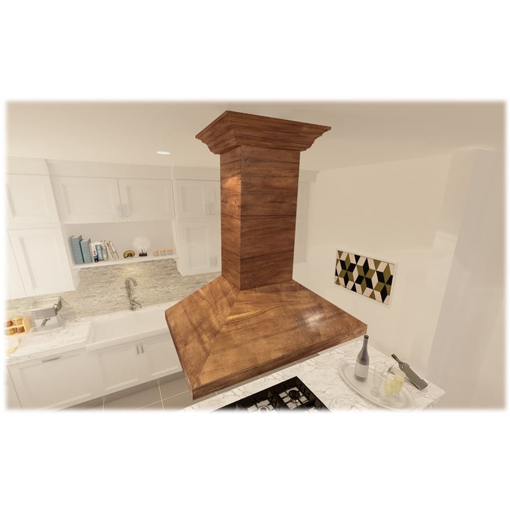 Left View: ZLINE - Designer Copper 36" Externally Vented Range Hood - Stainless Steel