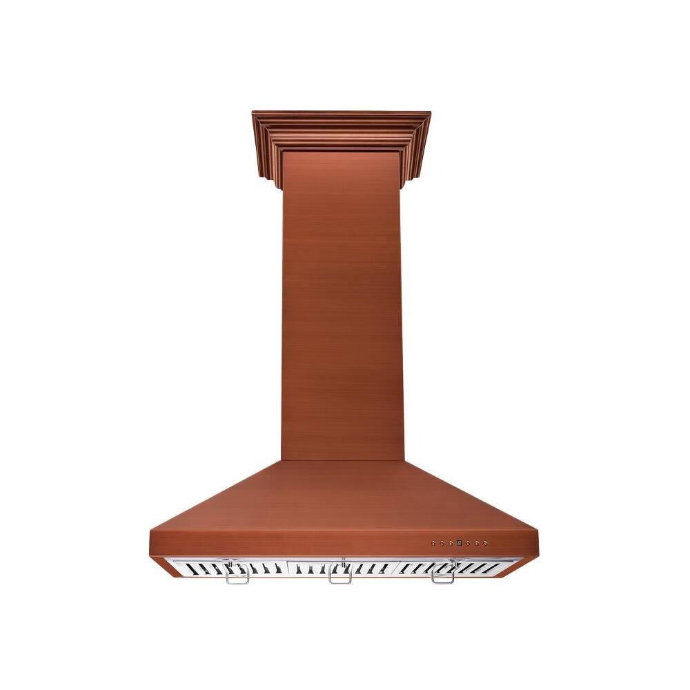 Alt View 13. ZLINE - Designer Copper 36" Externally Vented Range Hood - Stainless Steel.