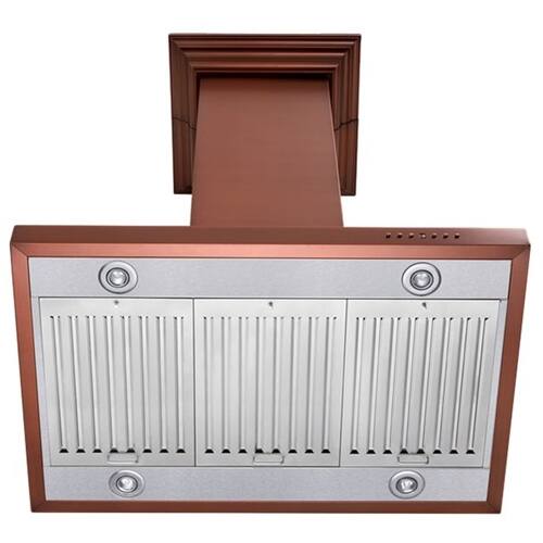 Alt View 15. ZLINE - Designer Copper 36" Externally Vented Range Hood - Stainless Steel.