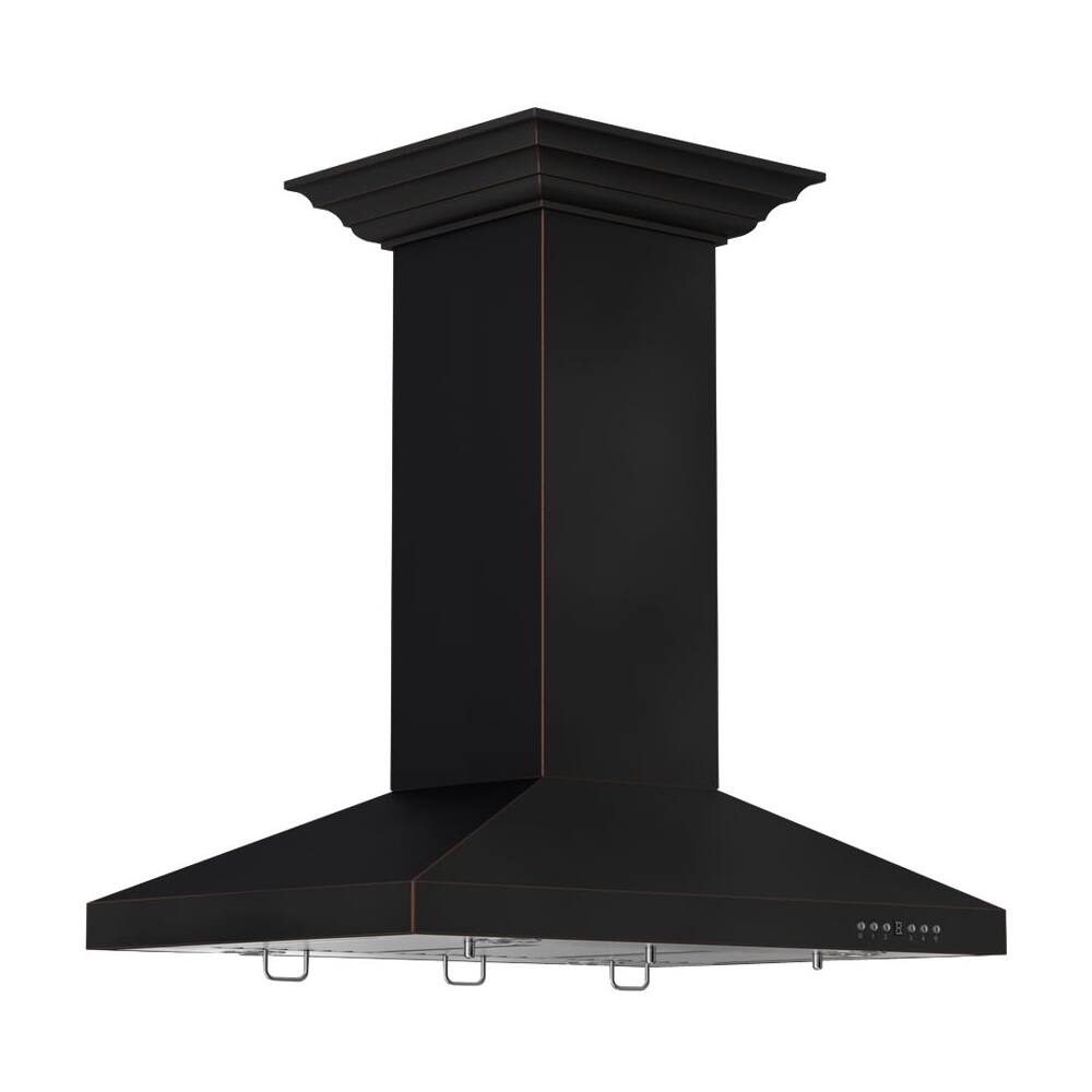 Left. ZLINE - Designer Copper 36" Externally Vented Range Hood - Stainless Steel.