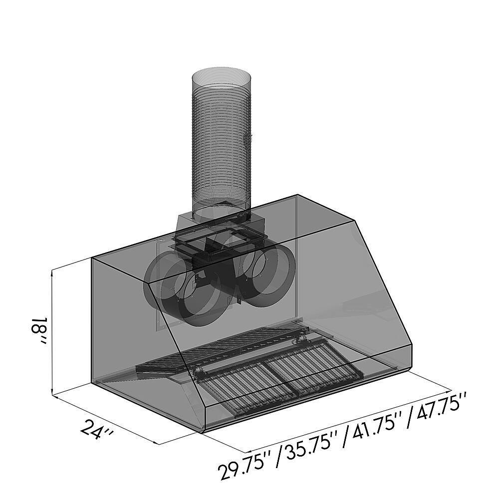 Best Buy ZLINE 48" Under Range Hood in Stainless Steel (43348