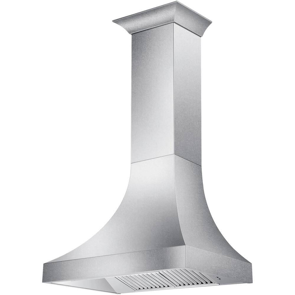 Alt View 11. ZLINE - 48" Designer Series Fingerprint Resistant Stainless Steel Ducted Wall Range Hood (8632S-48) - Snow Stainless.