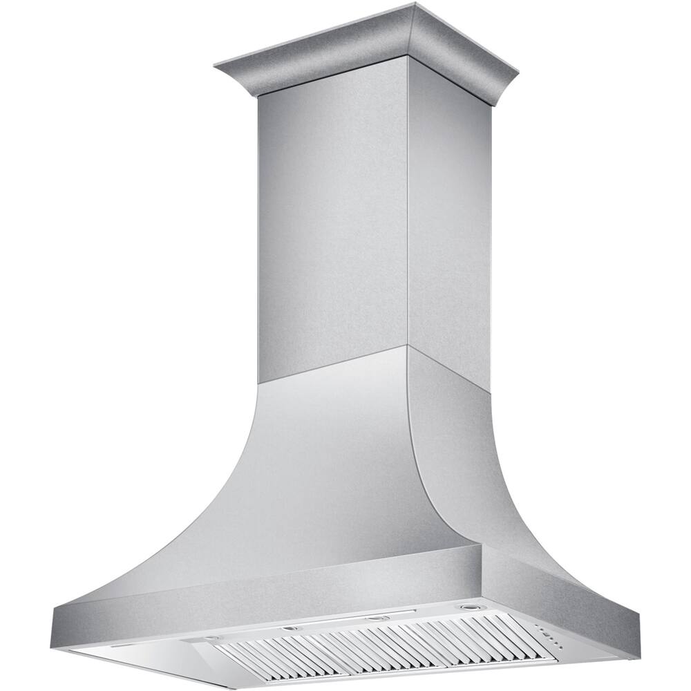 Alt View 13. ZLINE - 48" Designer Series Fingerprint Resistant Stainless Steel Ducted Wall Range Hood (8632S-48) - Snow Stainless.