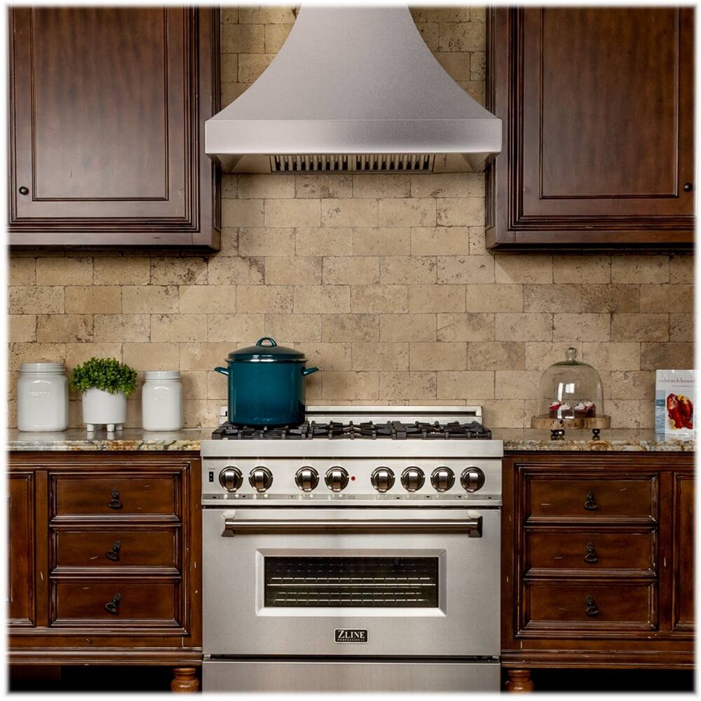 Alt View 19. ZLINE - 48" Designer Series Fingerprint Resistant Stainless Steel Ducted Wall Range Hood (8632S-48) - Snow Stainless.