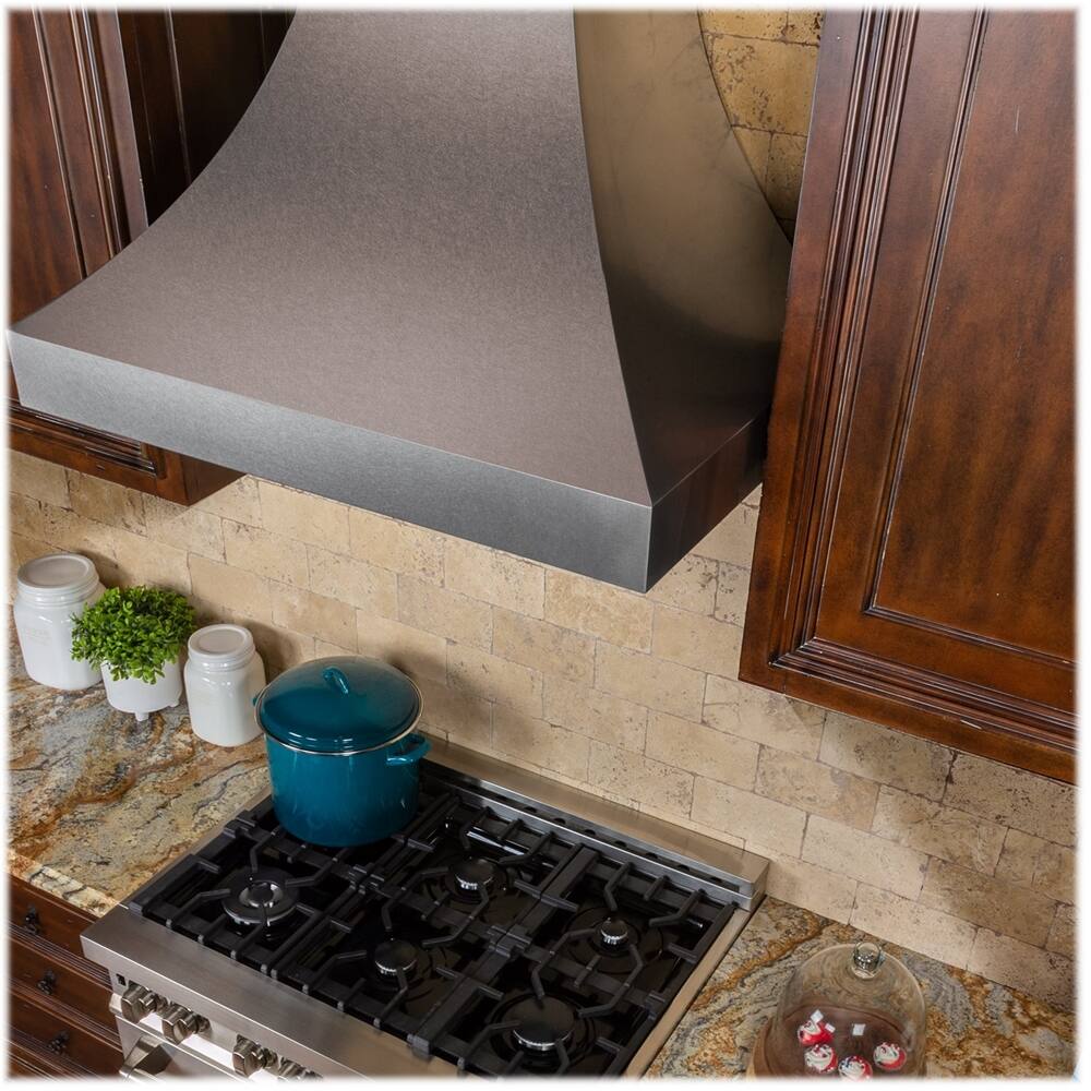 Alt View 20. ZLINE - 48" Designer Series Fingerprint Resistant Stainless Steel Ducted Wall Range Hood (8632S-48) - Snow Stainless.