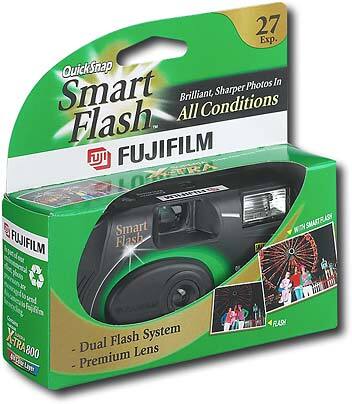 Angle Standard. Fuji - QuickSnap Smart Flash One-Time-Use Camera.