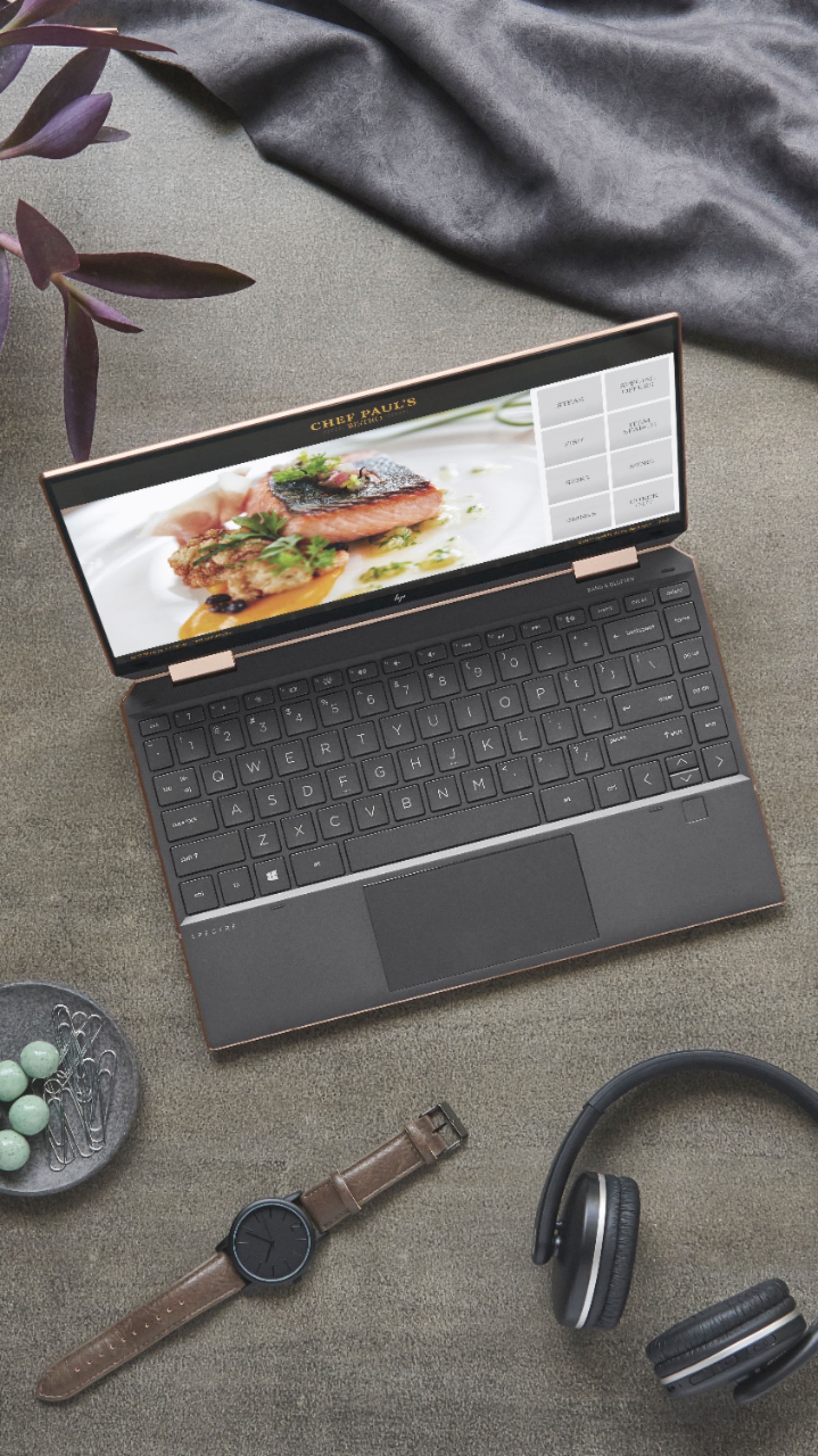 Alt View 19. HP - Spectre x360 2-in-1 13.3" 4K OLED Ultra HD Touch-Screen Laptop - Intel Core i7 - 16GB Memory - 1TB SSD + 32GB Optane.