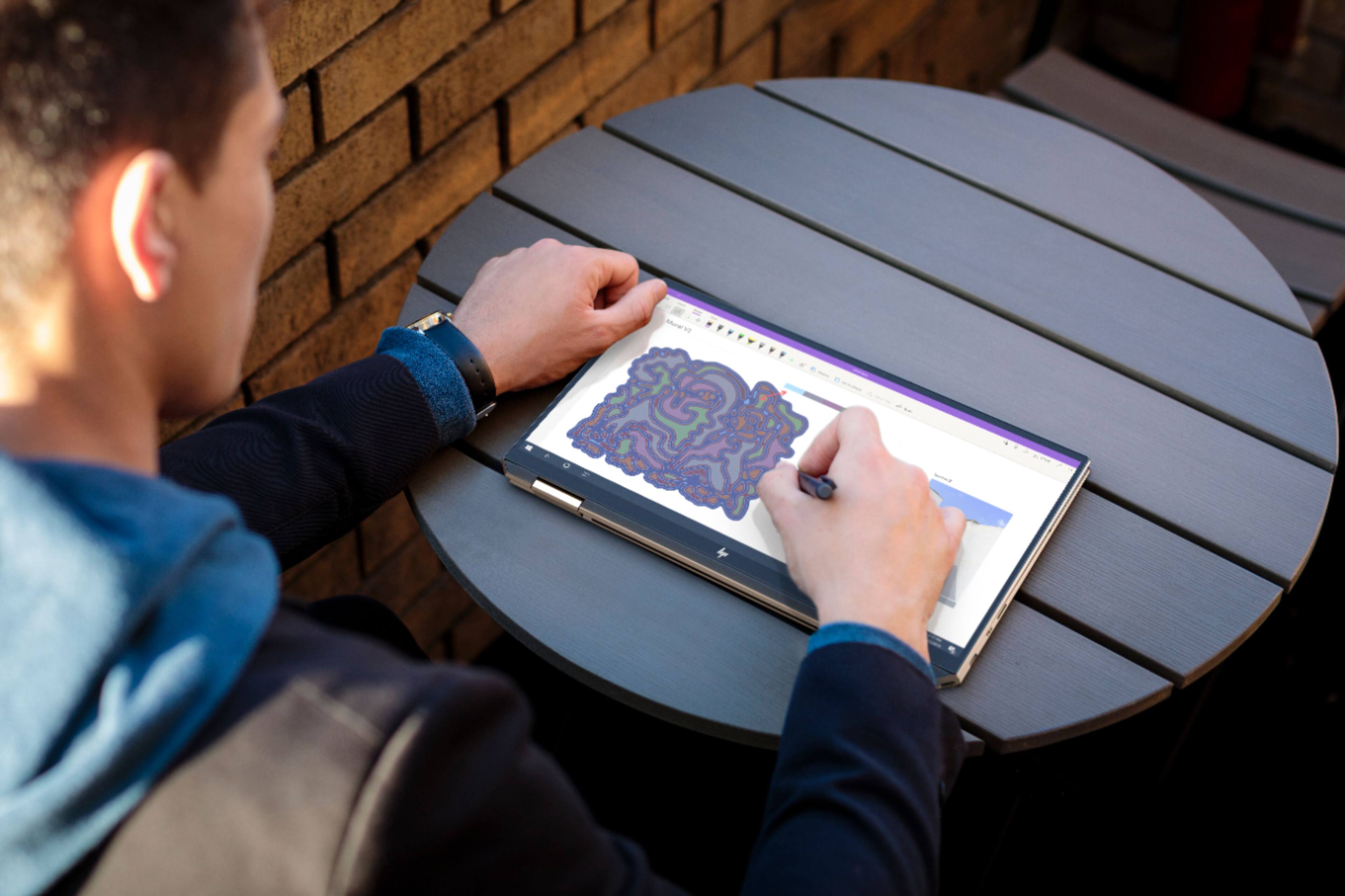 Alt View 24. HP - Spectre x360 2-in-1 13.3" 4K OLED Ultra HD Touch-Screen Laptop - Intel Core i7 - 16GB Memory - 1TB SSD + 32GB Optane.