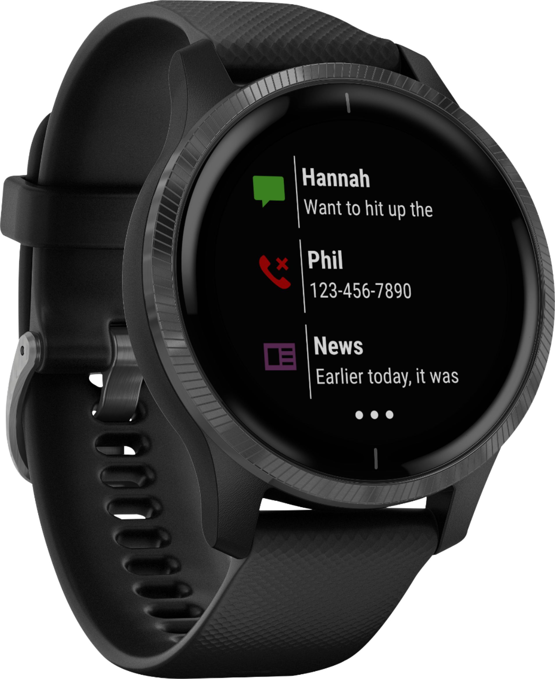 Garmin Venu GPS Smartwatch 30mm Fiber-Reinforced Polymer Black 