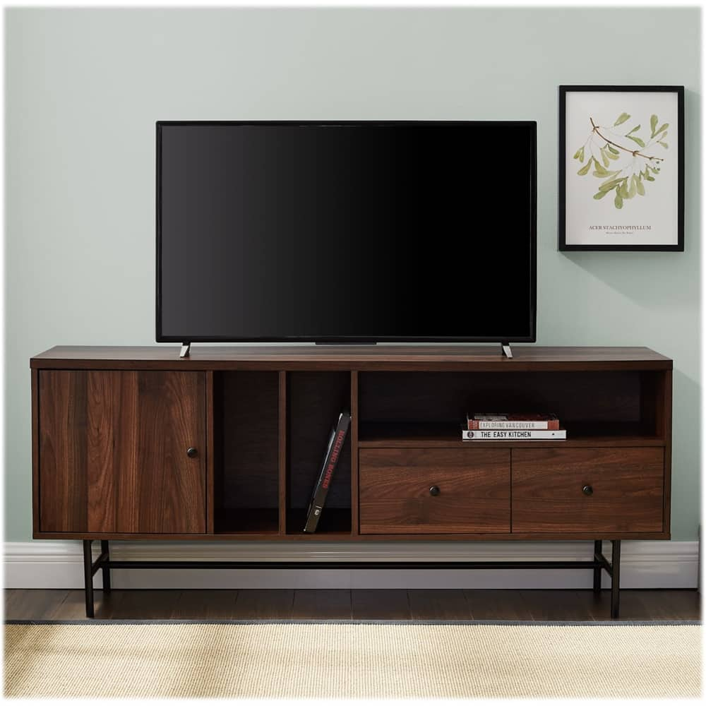 Best Buy: Walker Edison Modern Industrial TV Stand Cabinet for Most ...