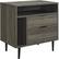 Left. Walker Edison - 25" Modern Storage Side Table - Slate Gray.