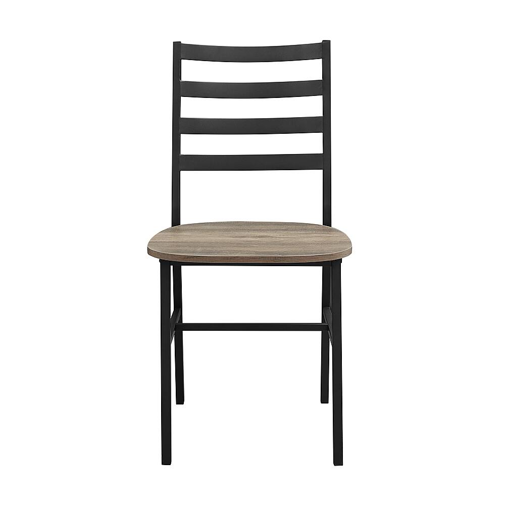 Walker Edison - Industrial Melamine Laminate & High-Grade MDF Dining Chairs (Set of 2) - Gray Wash - Front_Zoom