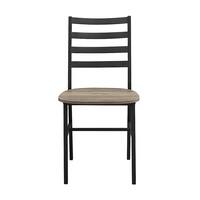 Walker Edison - Industrial Melamine Laminate & High-Grade MDF Dining Chairs (Set of 2) - Gray Wash - Front_Zoom