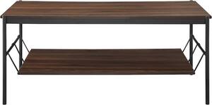 Walker Edison - Modern Hammock Shelf Coffee Table - Dark Walnut - Front_Zoom