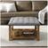 Alt View 14. Walker Edison - Farmhouse Tufted Ottoman - Gray/Rustic Oak.