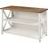 Left. Walker Edison - 52" Solid Wood Farmhouse Storage Console - White/Rustic Oak.