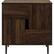 Front. Walker Edison - 30" Modern Color Pop Accent Cabinet - Dark Walnut/Navy.