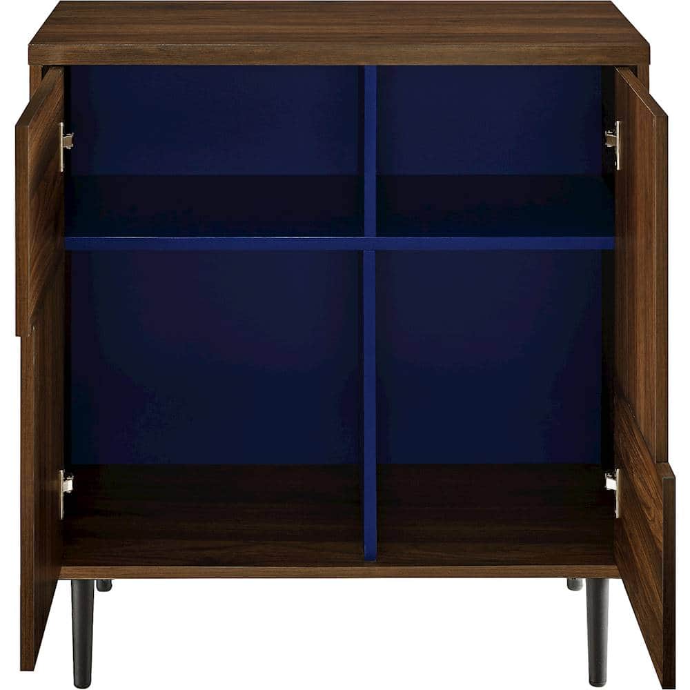 Alt View 11. Walker Edison - 30" Modern Color Pop Accent Cabinet - Dark Walnut/Navy.