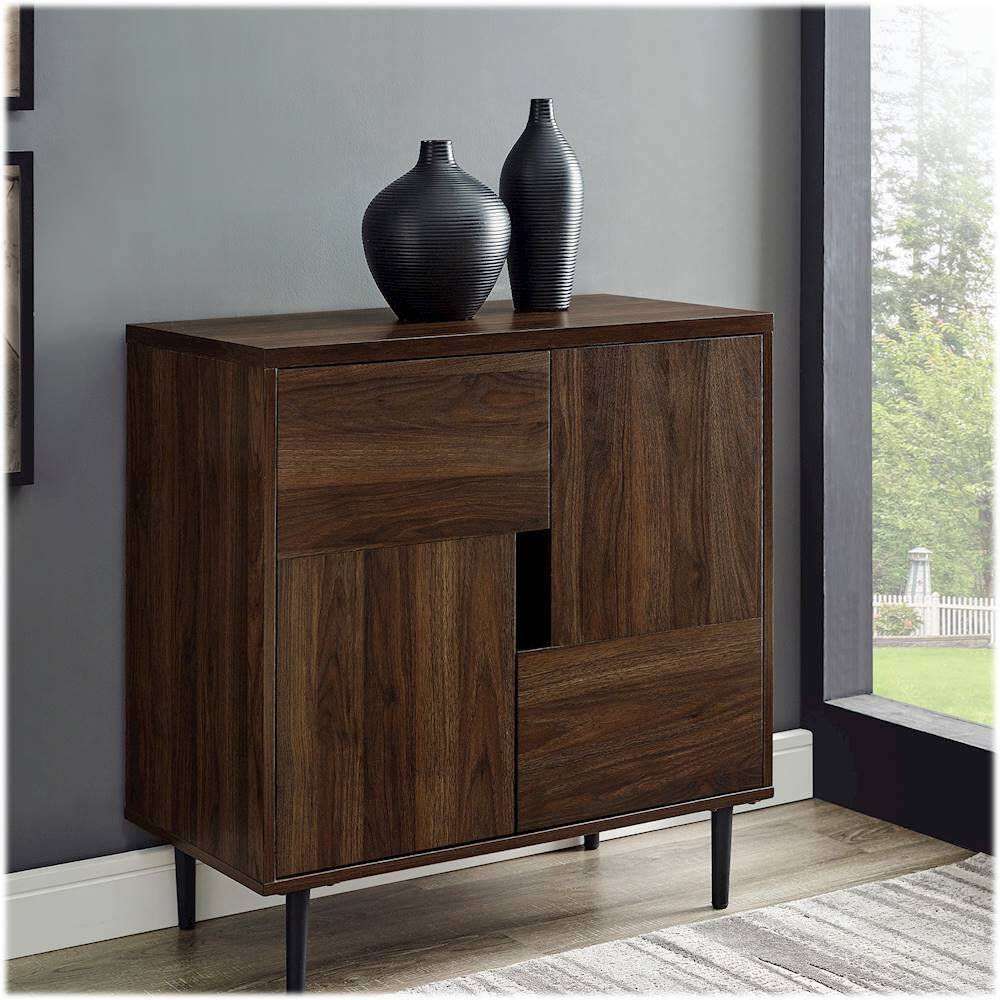 Alt View 15. Walker Edison - 30" Modern Color Pop Accent Cabinet - Dark Walnut/Navy.